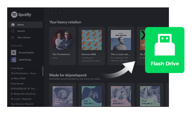 pasar Spotify música a usb