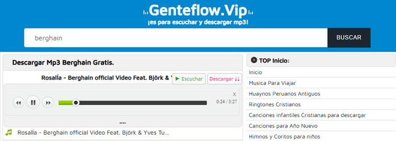 GenteFlow: escuchar y descargar MP3 gratis