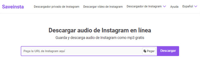 SaveInsta — Descargador gratuito de Instagram