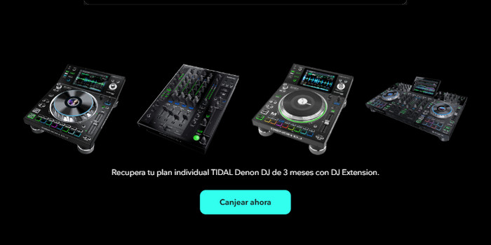 tidal 3 meses gratis con Denon DJ